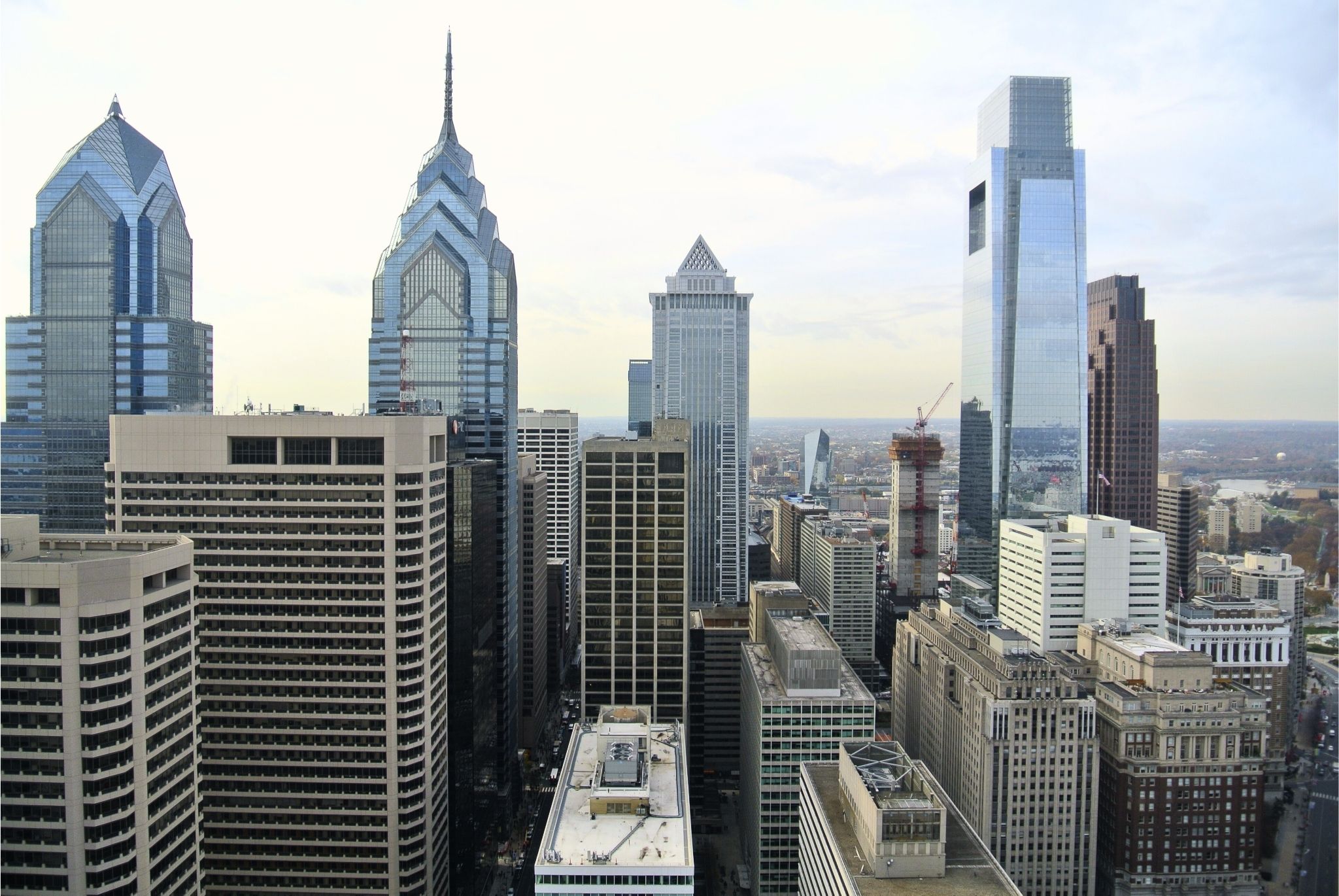 Philadelphia City Hall Blick auf Wolkenkratzer